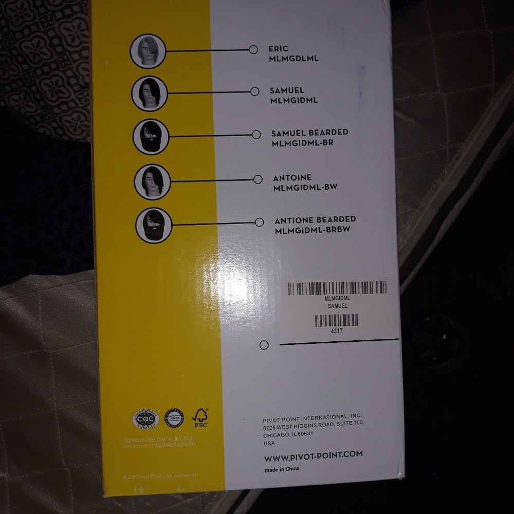 Pivot Point Samuel Mannequin Head #4317 NEW IN BOX